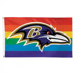 WinCraft - Baltimore Ravens 3' x 5' Pride 1-Sided Deluxe Flag - Multicolor