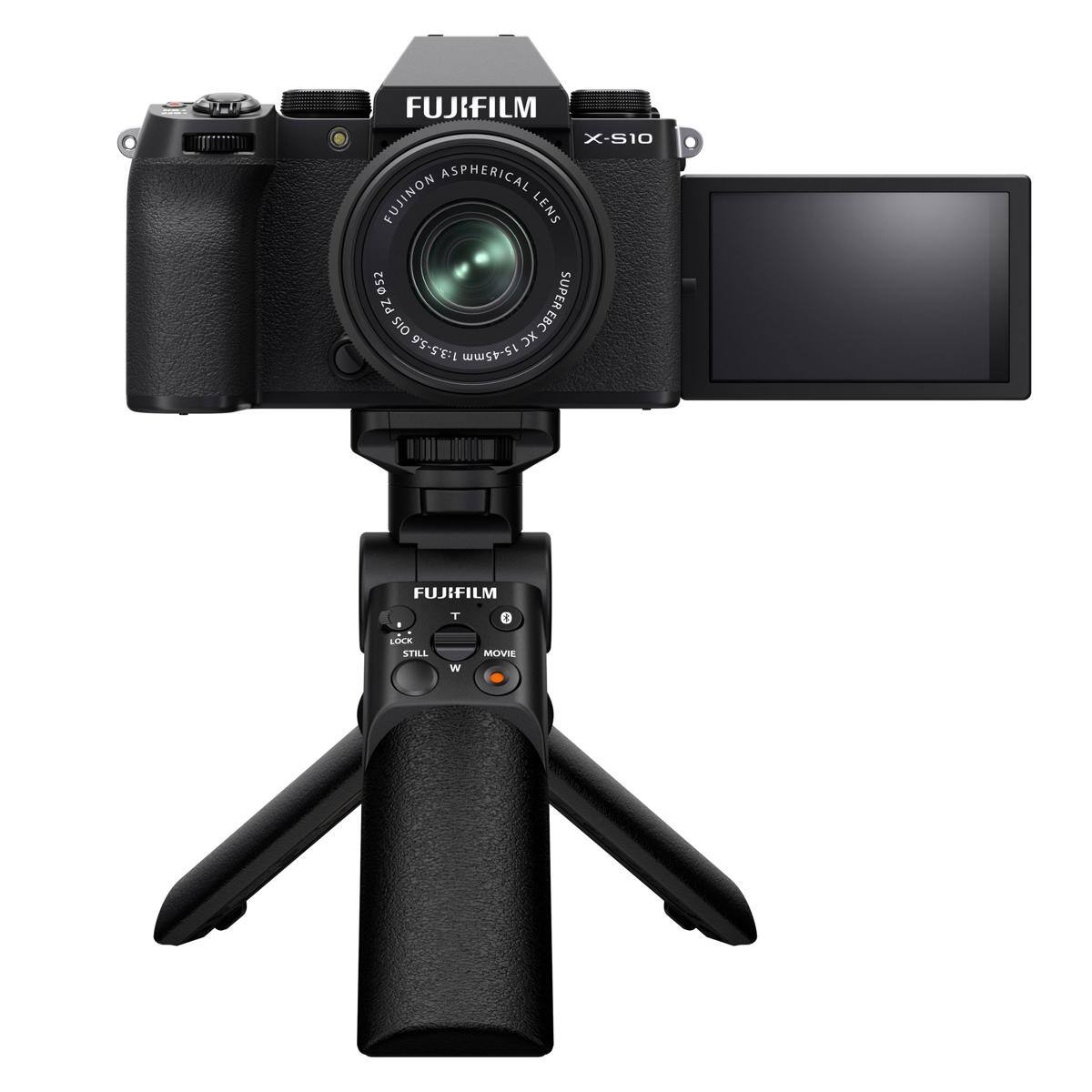 FUJIFILM X-S10 ASPHERICAL FUJINON LENS 052 SUPER PZ SIO EBC 1:3.5-5.6 DX 15-45mm FUJIFILM + T 4 LOCK STILL W MOVIE