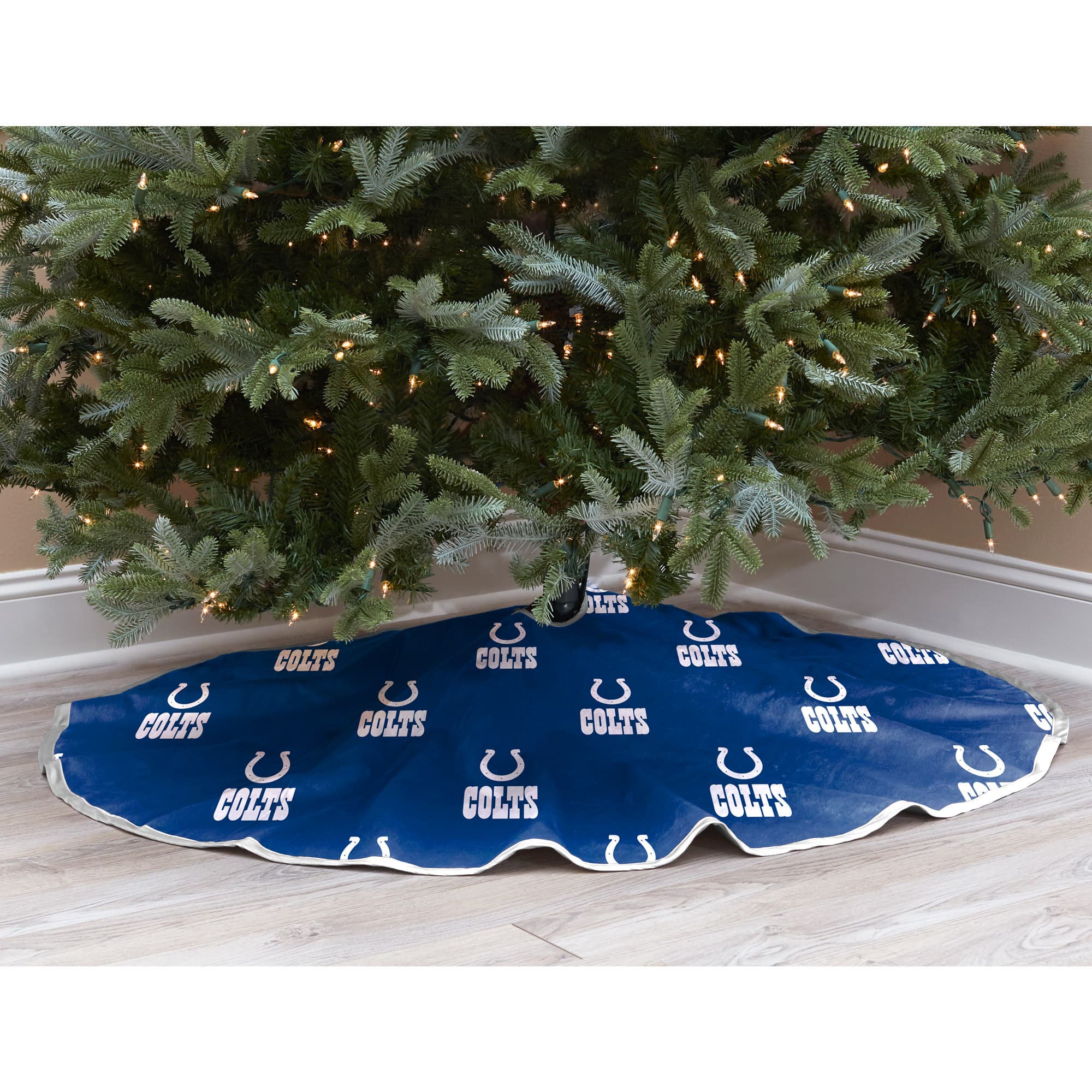 Pegasus - Indianapolis Colts Micro Plush Christmas Tree Skirt - Blue