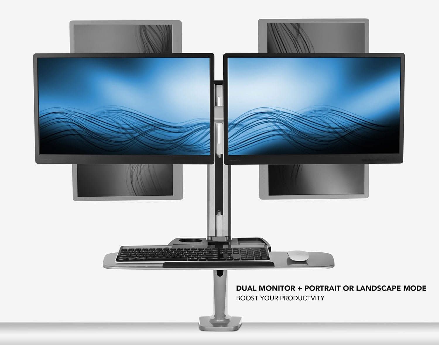 DUAL MONITOR + PORTRAIT OR LANDSCAPE MODE BOOST YOUR PRODUCTIVITY