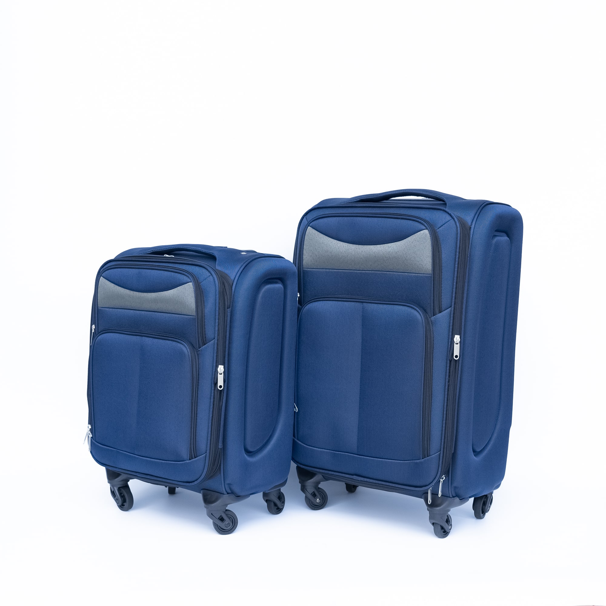 Dexmalle - Dexmalle-2Pcs 20''24''Oxford Trolley With Universal Wheels - Blue