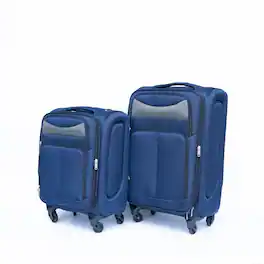 Dexmalle - Dexmalle-2Pcs 20''24''Oxford Trolley With Universal Wheels - Blue