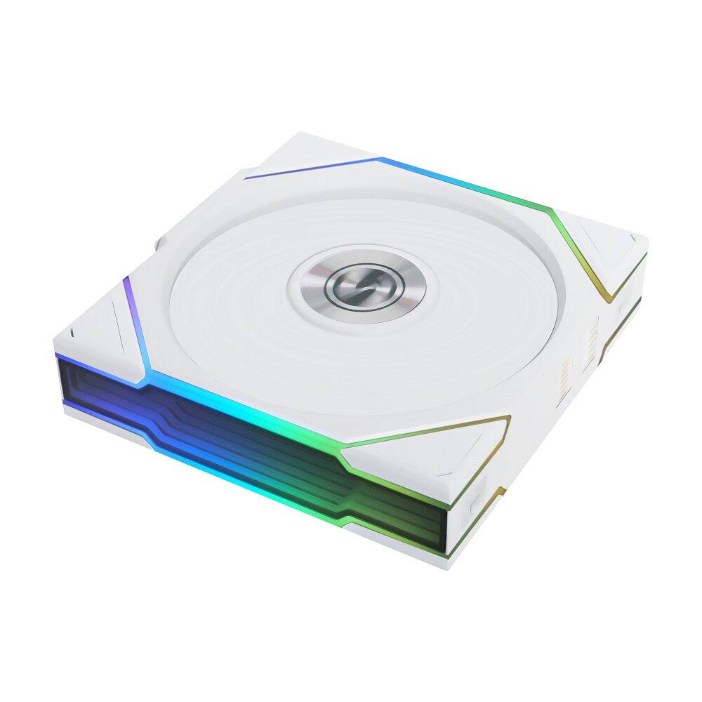 Left. Lian Li - Lian Li UNI Fan TL 120 Wireless - Single Pack - 2.4 GHz Control - Infinity Mirror - White (12TL1W1W) - White.