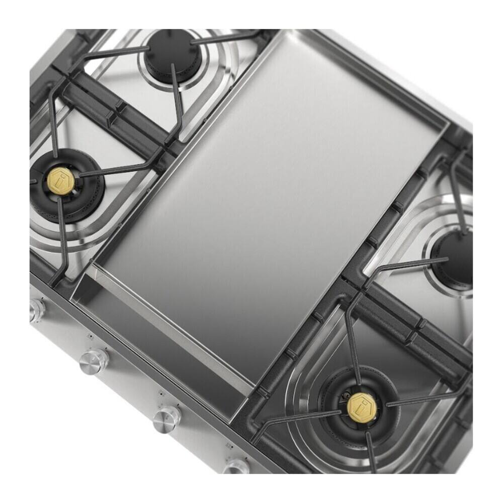 Alt View 6. ILVE - ILVE Professional Plus II Series 36 in. Gas Cooktop with 6 Sealed Burners + Griddle (Liquid Propane, Satin Trim) - Stainless Steel.