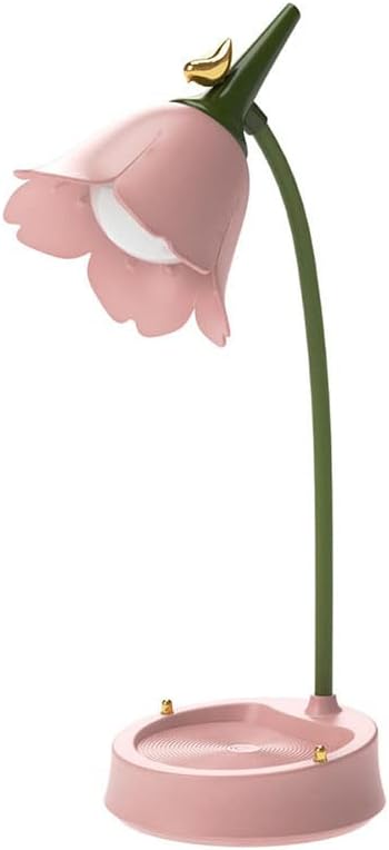 Stamp n Camp - MAGICKK Flower LED Desk Lamp Cordless Table Light Adjustable Gooseneck Dimmable Touch Rechargeable Battery Student - Pink