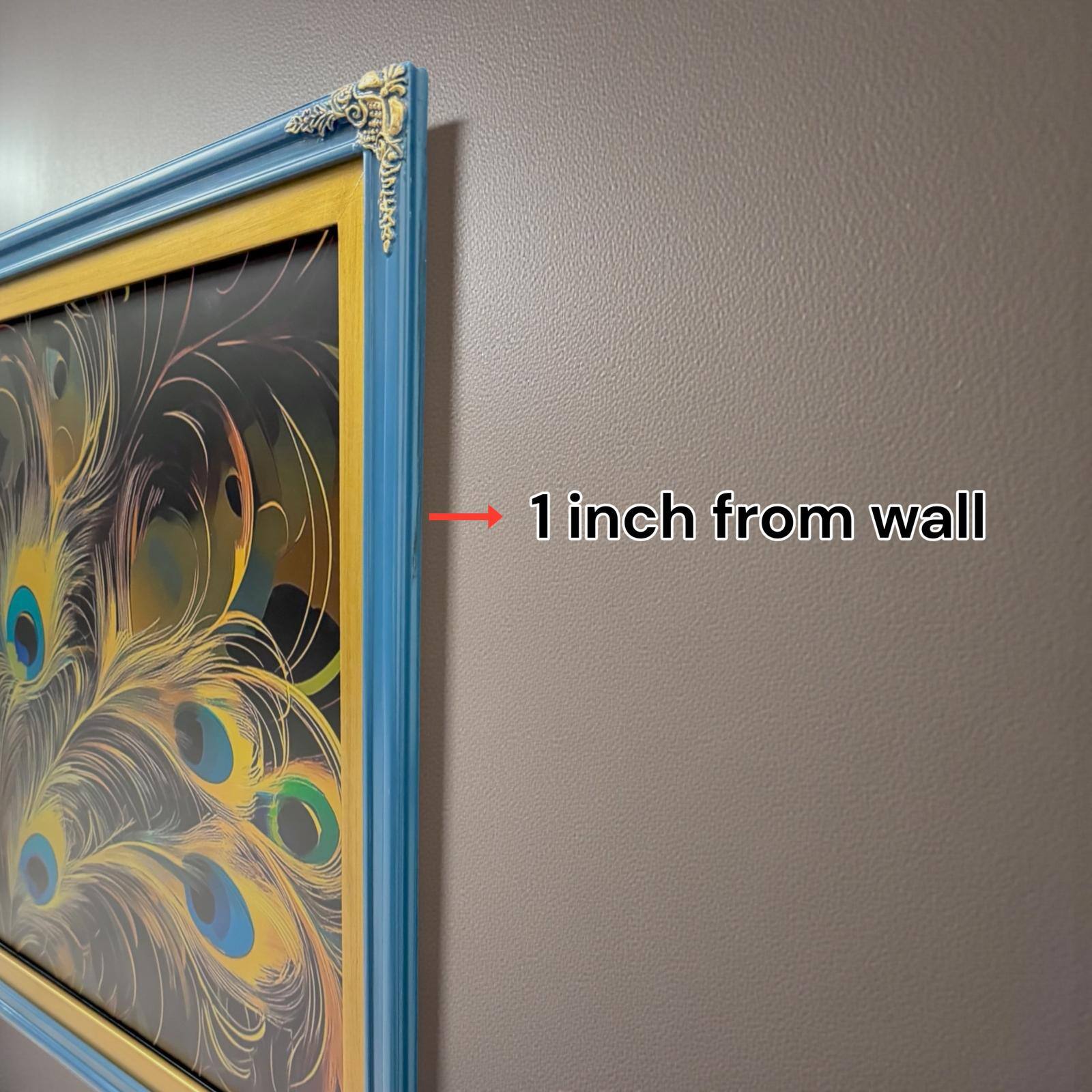 1 inch from wall