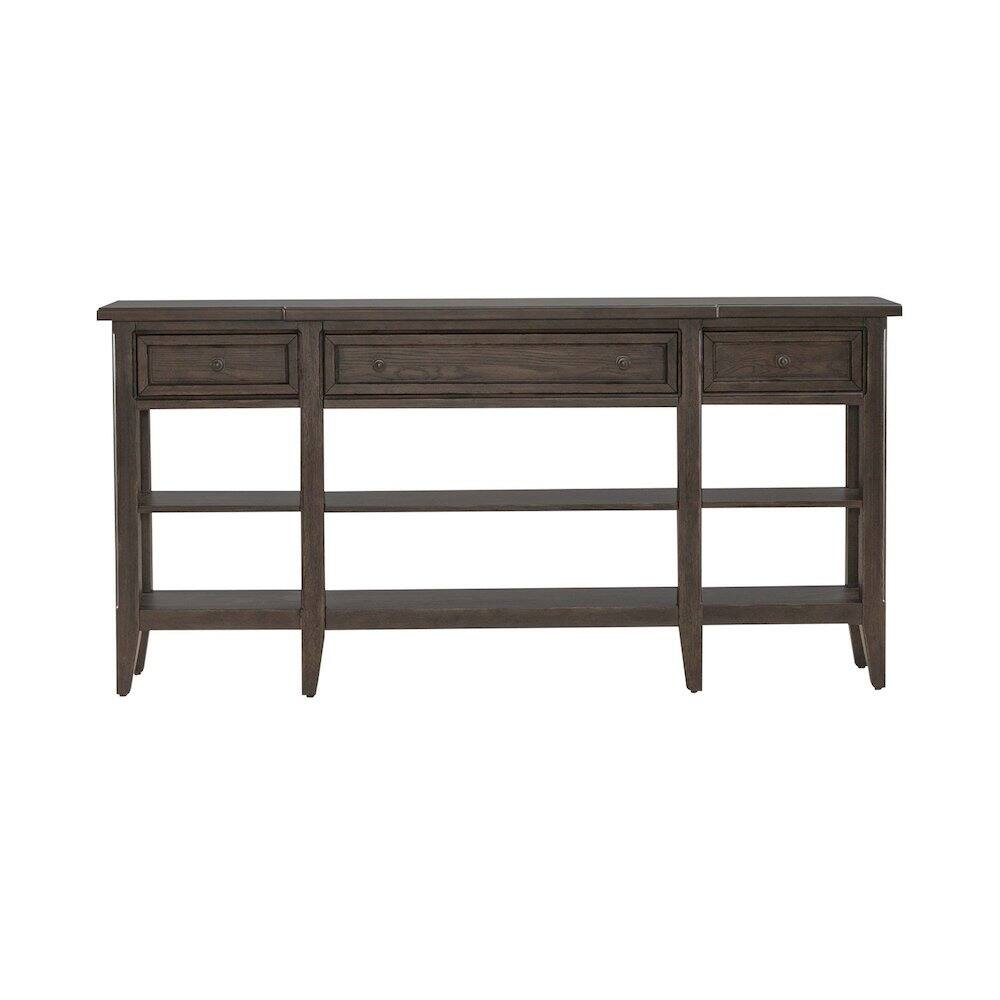 Alt View 1. Liberty Furniture Industries - Paradise Valley Hall Console Table Traditional - Saddle Brown Oak Wood - Saddle Brown.