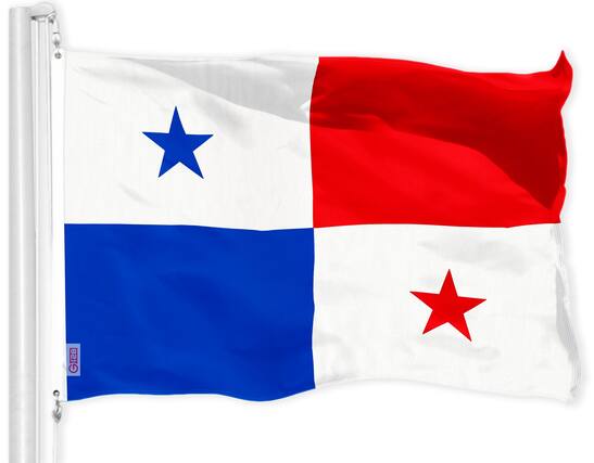 Front. G128 - Panama Flag 150D Printed Polyester 3x5 ft - Assorted Colors.