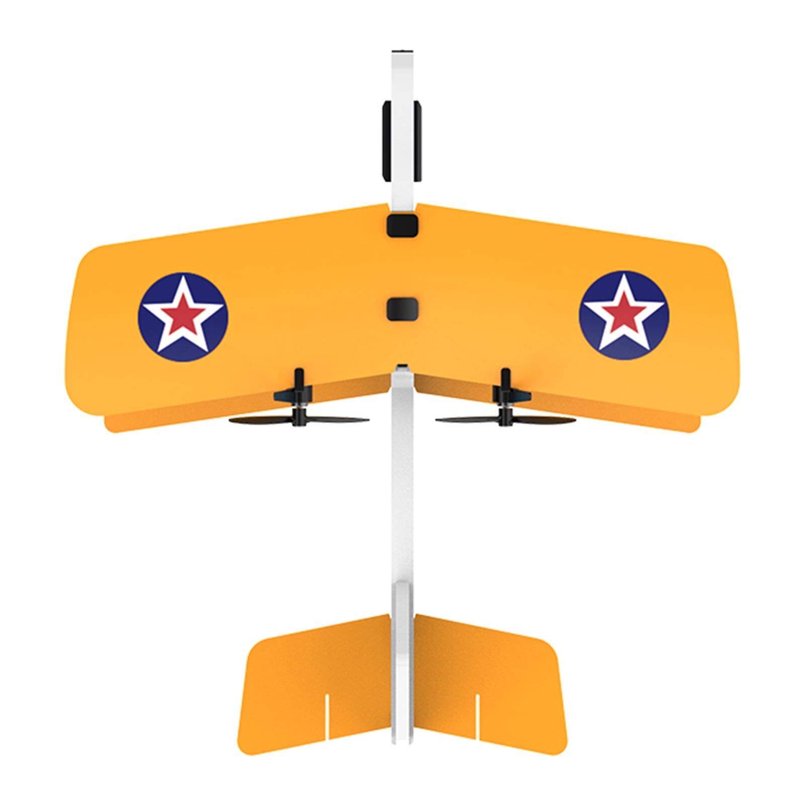 Alt View 10. Topteng - KF801 2.4G RC Glider–Built-in Gyro,Dual Batteries,15 Min Flight,Cool LED Lights, Crash-Resistant Foam, Fit for Beginners - Yellow.