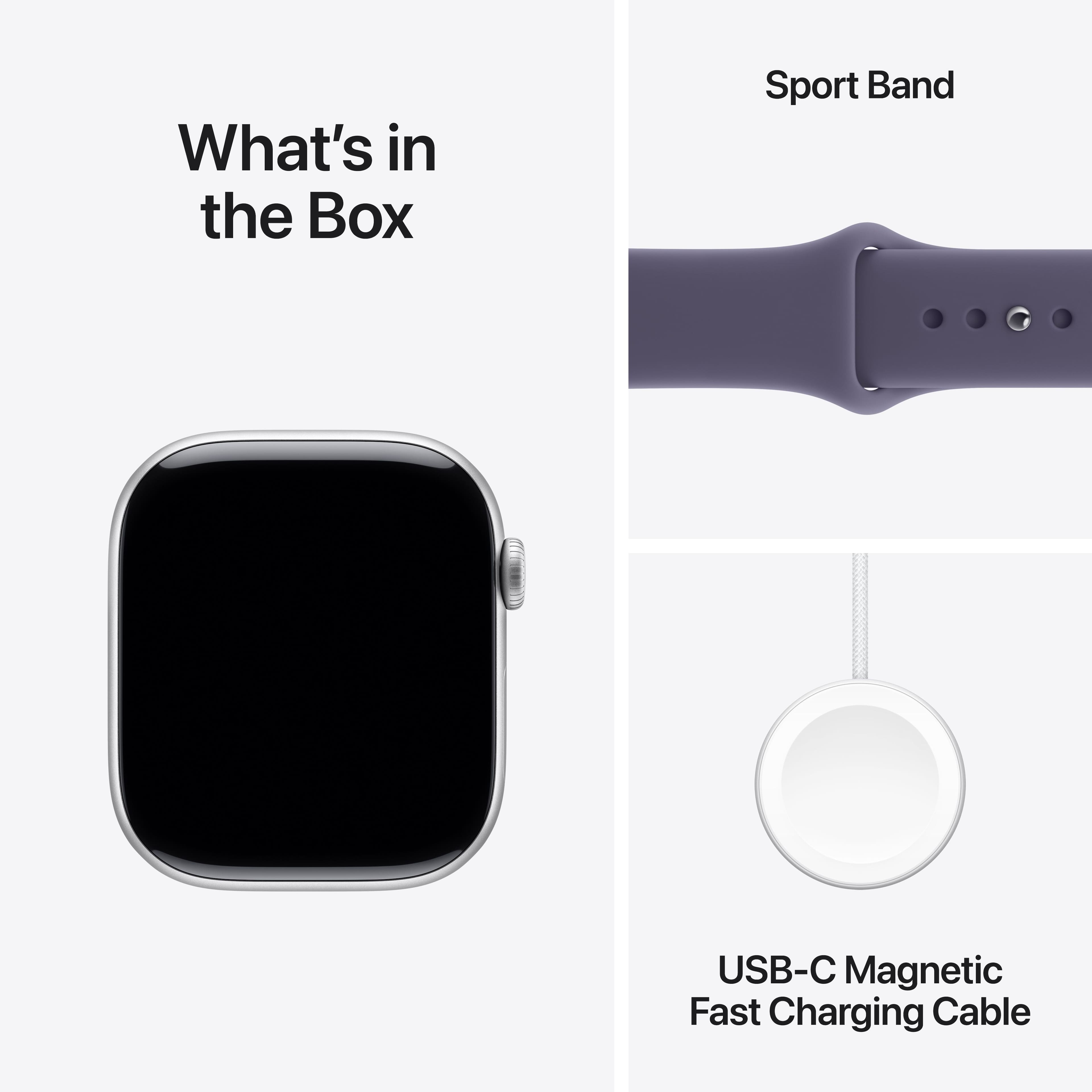 What's in the Box
Sport Band
USB-C Magnetic Fast Charging Cable