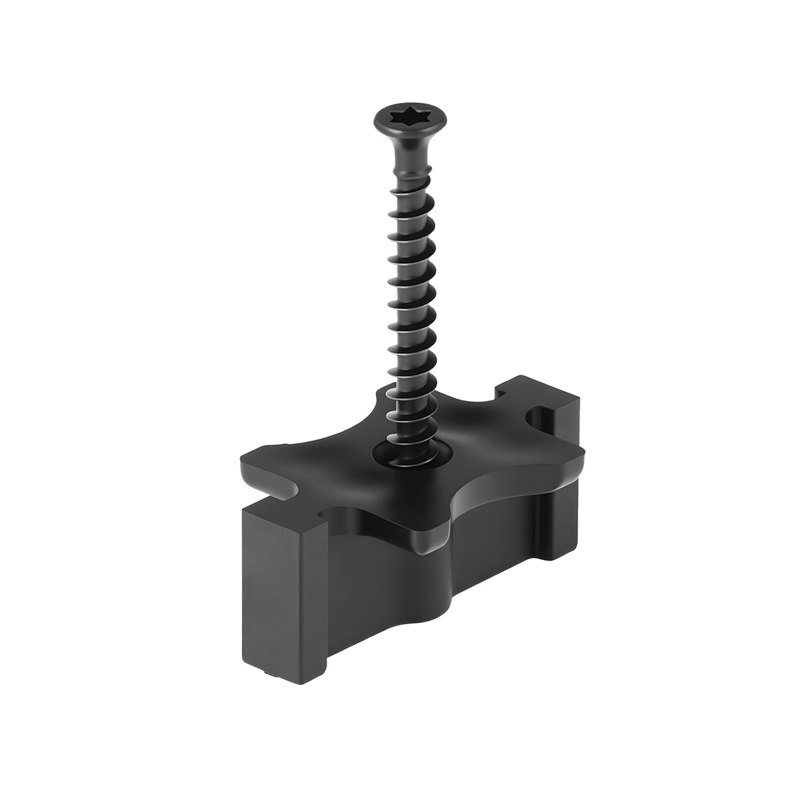 Alt View 5. VEVOR - 900PCS Hidden Deck Fasteners for Composite Decking Board, Universal Composite T Clips & Plastic Hidden Fasteners - Black.