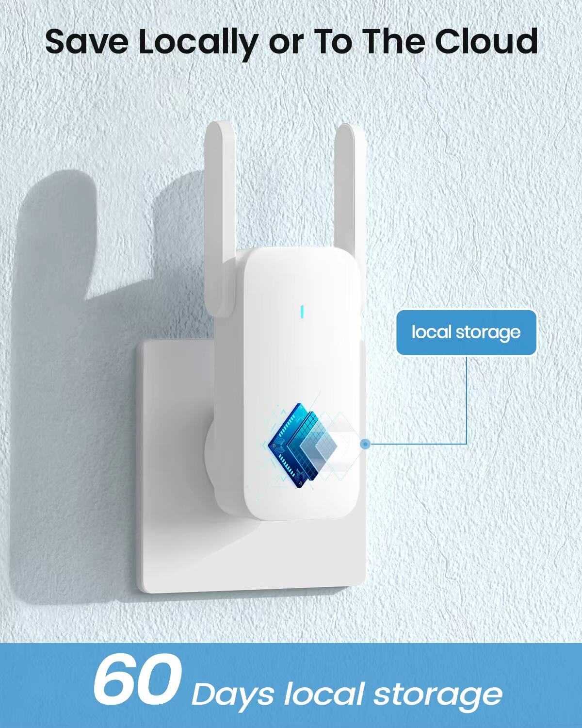 Save Locally or To The Cloud

60 Days local storage