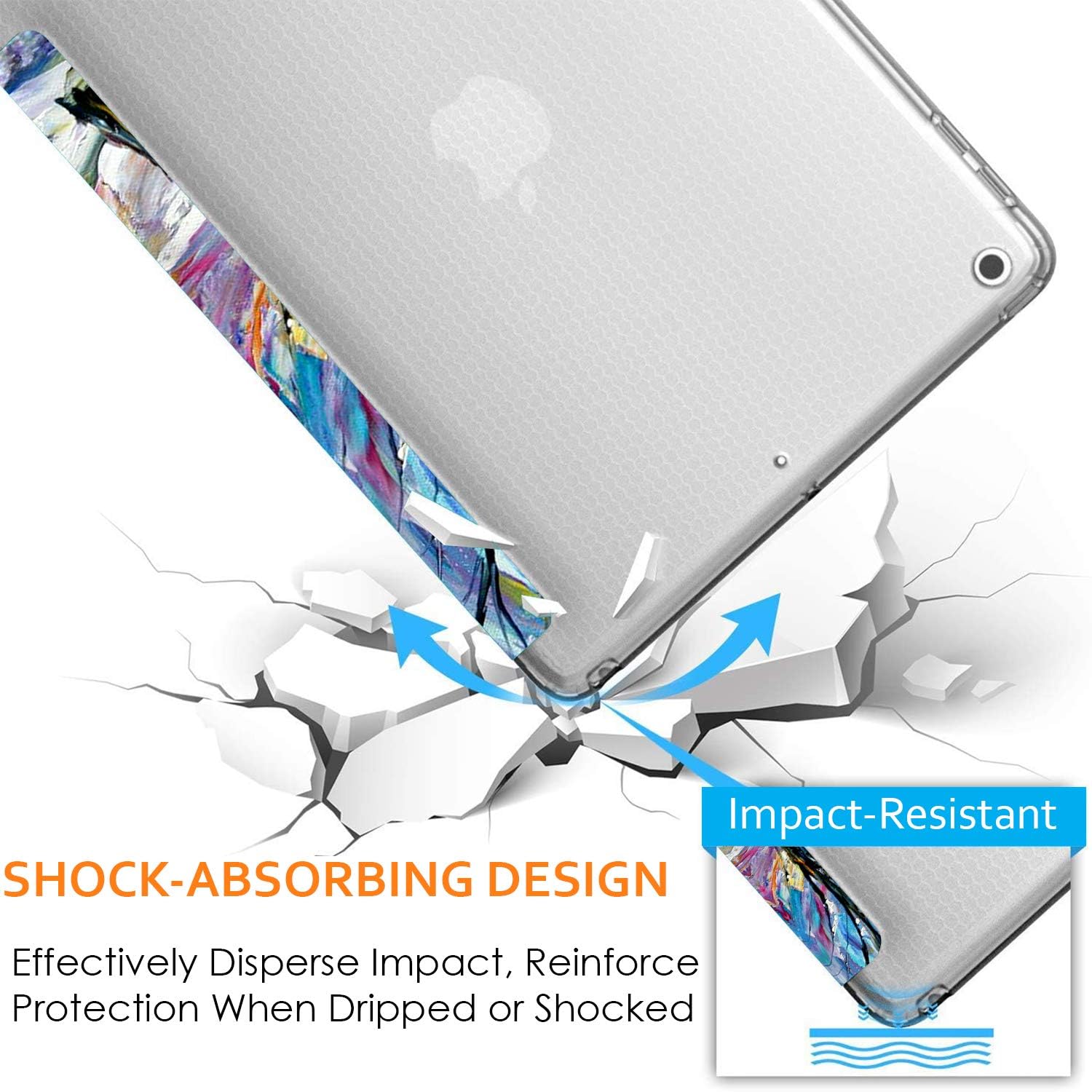 DuraSafe Cases iPad 8th Gen 10.2 inch 2020 Trifold TPU Smart Case A2270 ...