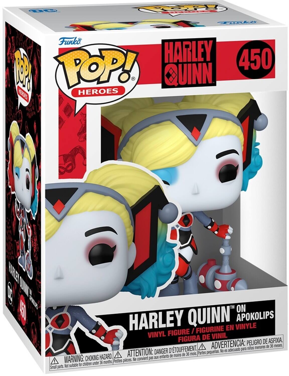 16 TOOP Tonke Funko HARLEY 450 N POP! HEROES UINN HERGES MAREY 3 CUNNT 45N d ON HARLEY QUINN APOKOLIPS FIGURINE EN VINYLE FIGURE / VINYL DE VINIL FIGURA PELIGRO DE ASFIXIA. D'TOUFFEMENT. ADVERTENCIA: para nios menores de 36 meses DANGER D pequeas. No es adecuado HAZARD. ATTENTION: aux enfants de moins de 36 mois Partes WARNING: CHOKING Petites pices. Ne convient pas children under 36 months. Not suitable for Small parts.