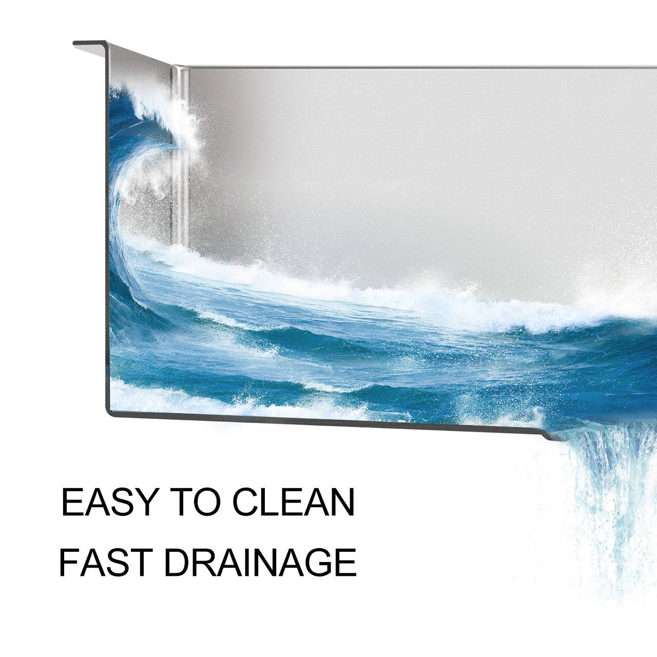 EASY TO CLEAN  
FAST DRAINAGE