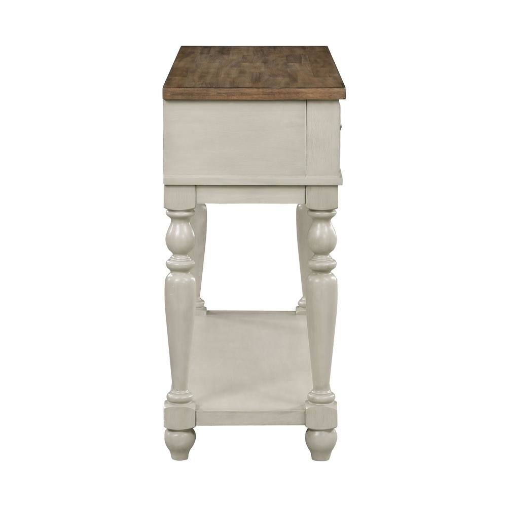 Alt View 2. FurniFact - White Rustic Sideboard Solid Wood Vintage Console Table With Drawers - White.