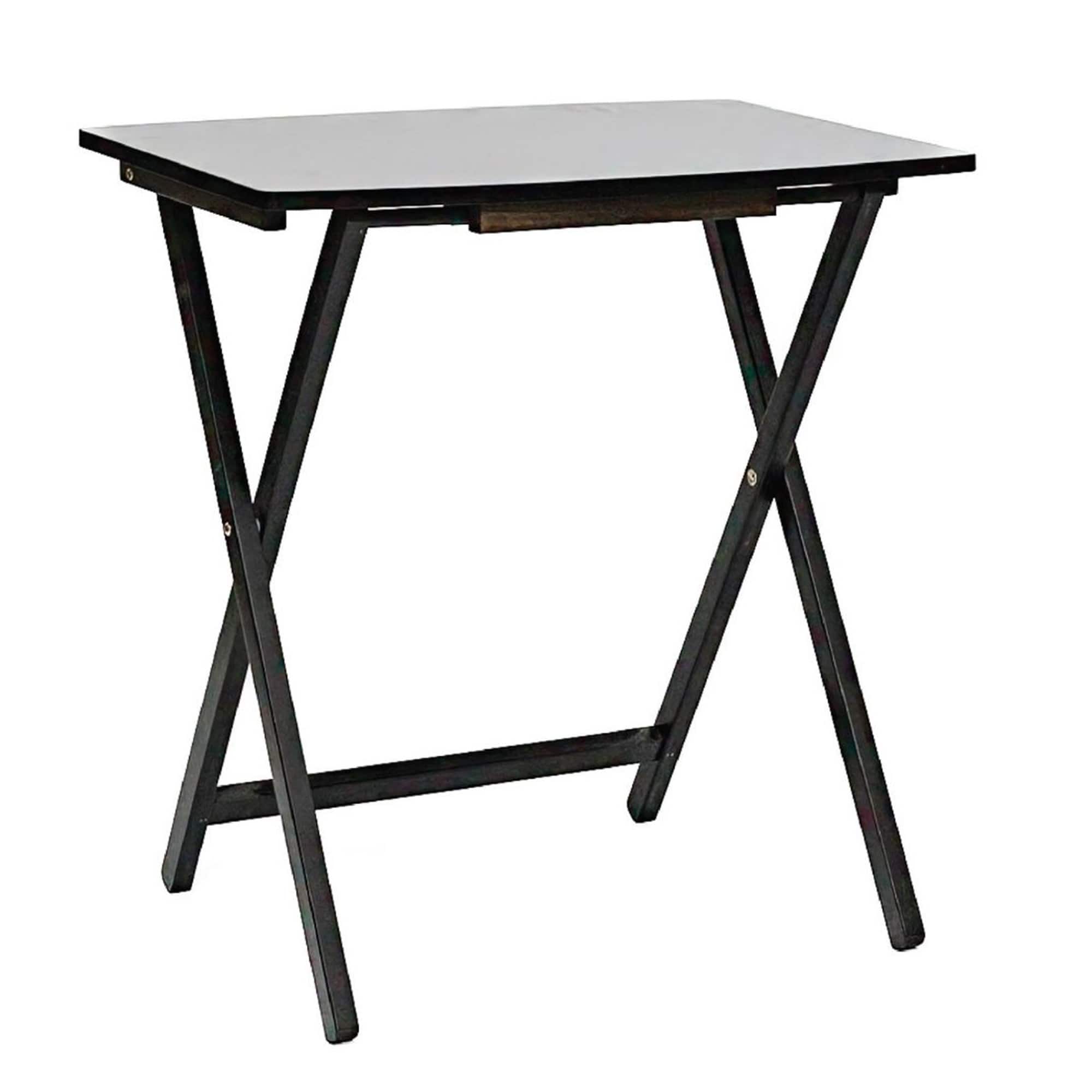 PJ Wood - 5 Pack XL Oversize Tray Table Set for Living Room or Kitchen - Black price history on PriceWatchPro