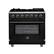 Front. Forno Appliances - Massimo 5.36 Cu. Ft. Freestanding Gas Convection Range with Air Fryer Kit, Wok Support & Griddle - Black.