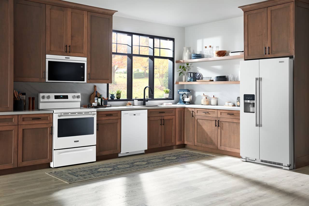 Alt View 15. Maytag - 24" Front Control Built-In Stainless Steel Tub Dishwasher with PowerBlast Cycle and 50 dBA - White.