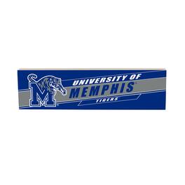 Evergreen Enterprises - Memphis Tigers 5" x 18" Shadow Logo Wood Mantle Sign - Multicolor