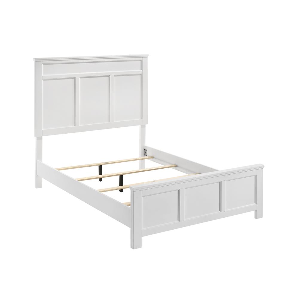 Back. New Classic Furniture - Furniture Andover Traditional Full Size Wood Bed in White - White.
