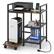 Front. Gymax - Gymax 25'' x 16'' 3-Tier Printer Table w/ Storage Shelves Wheels for Home Office Rustic Brown - Brown.