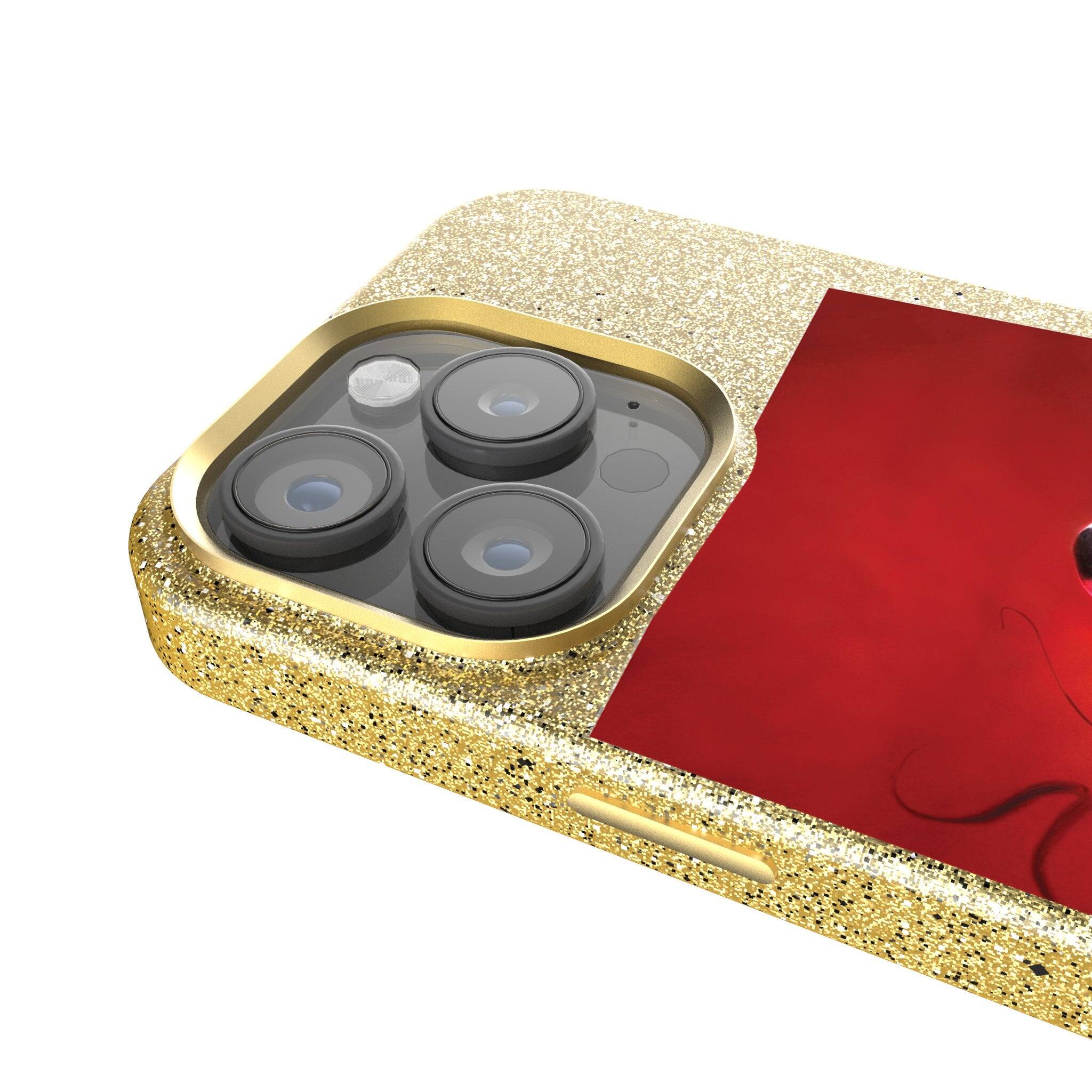 Back. Keyscaper - Marvel Cover Art Gold Bling Phone Case - Apple iPhone 14 Pro - Venom 2.