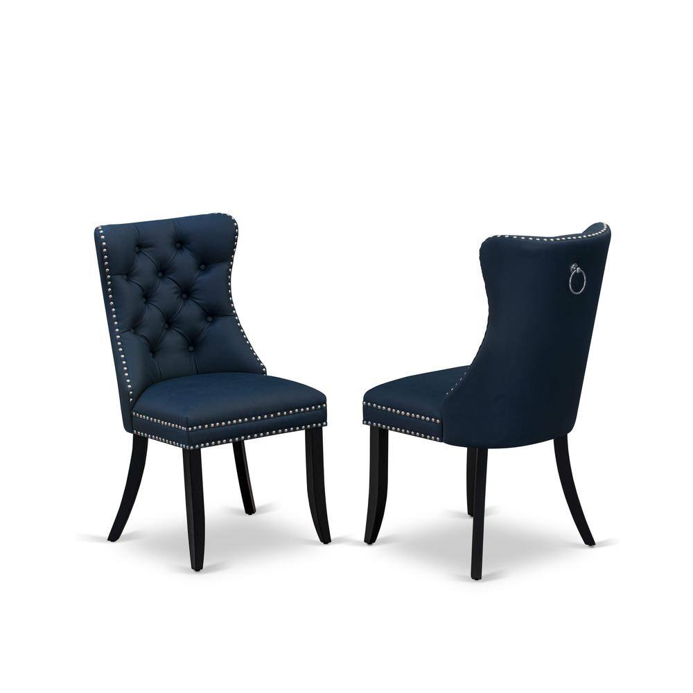 Alt View 2. East West Furniture - 3 Piece Dining Room Set - Black.