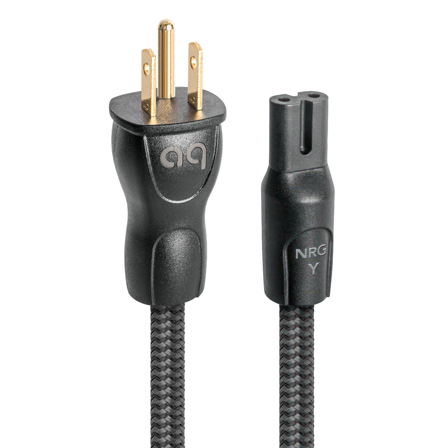 Front. AudioQuest - NRG-Y2 3.3' Power Cable with C7 to 3-Prong Wall Plug Connectors - Black.