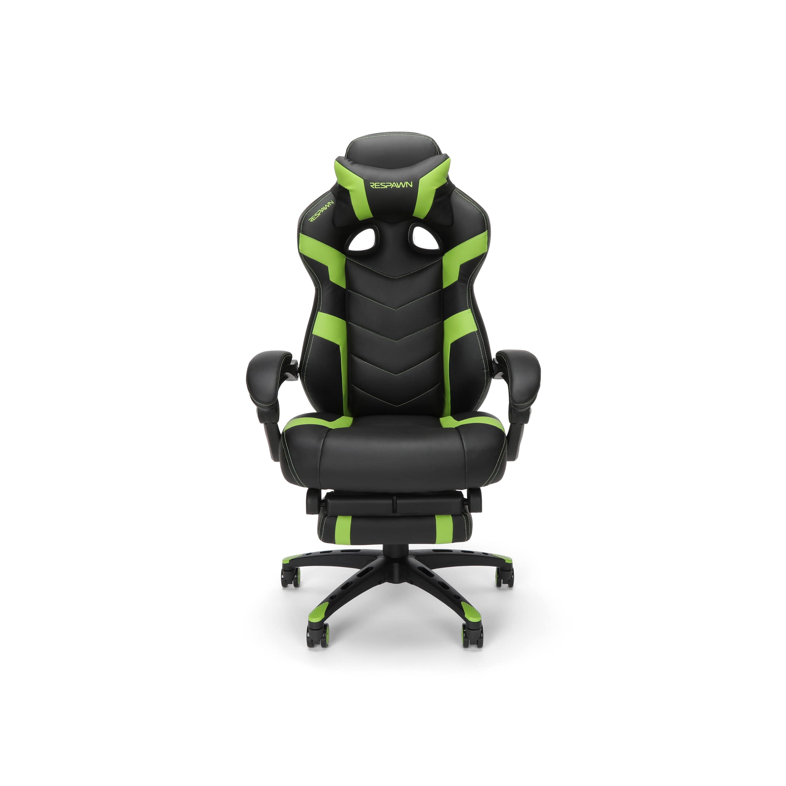 Respawn Products - RESPAWN 110 Pro Gaming Chair - Gaming Chair with Footrest, Ergonomic Computer Desk Chair - Green - 51.2