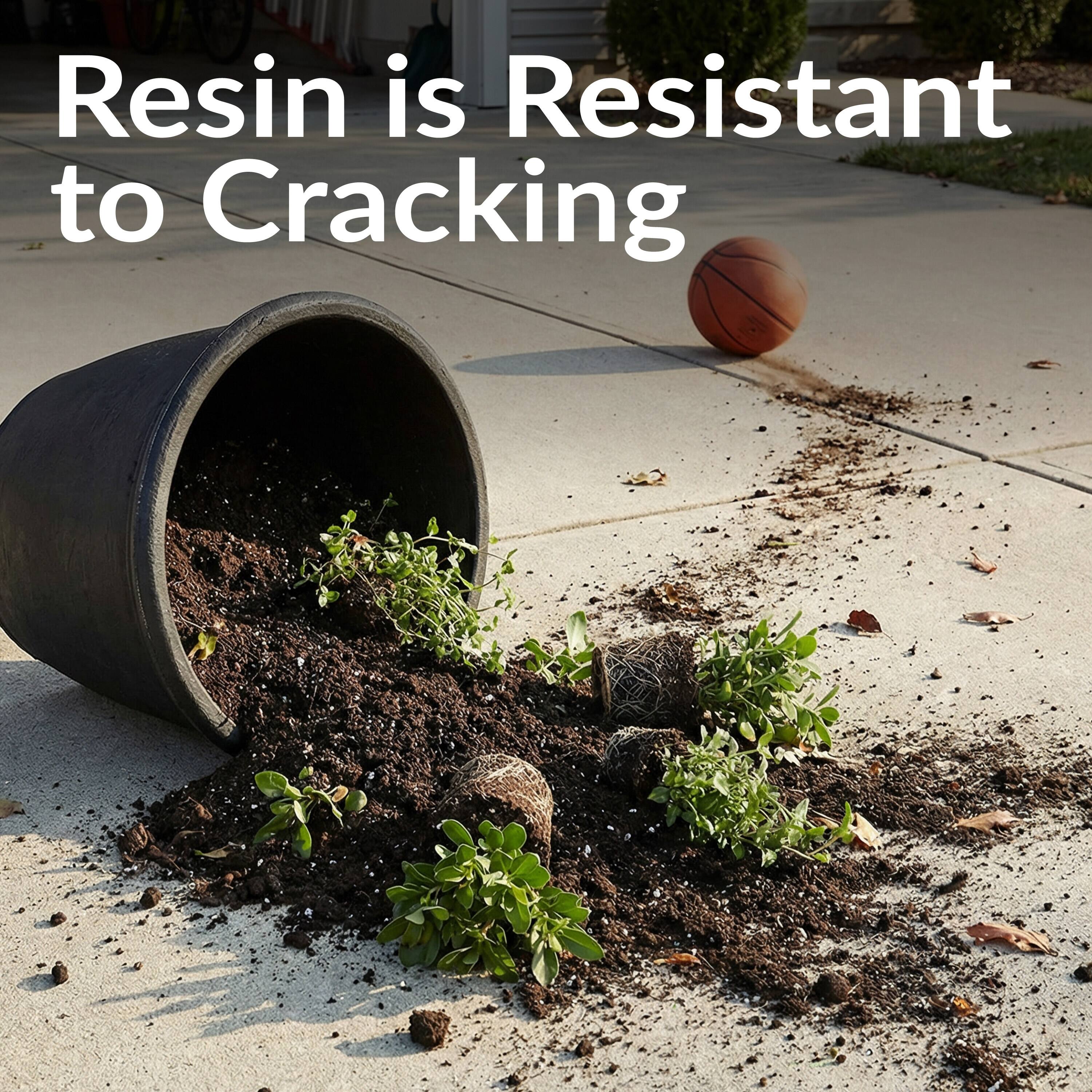 Resin is Resistant to Cracking