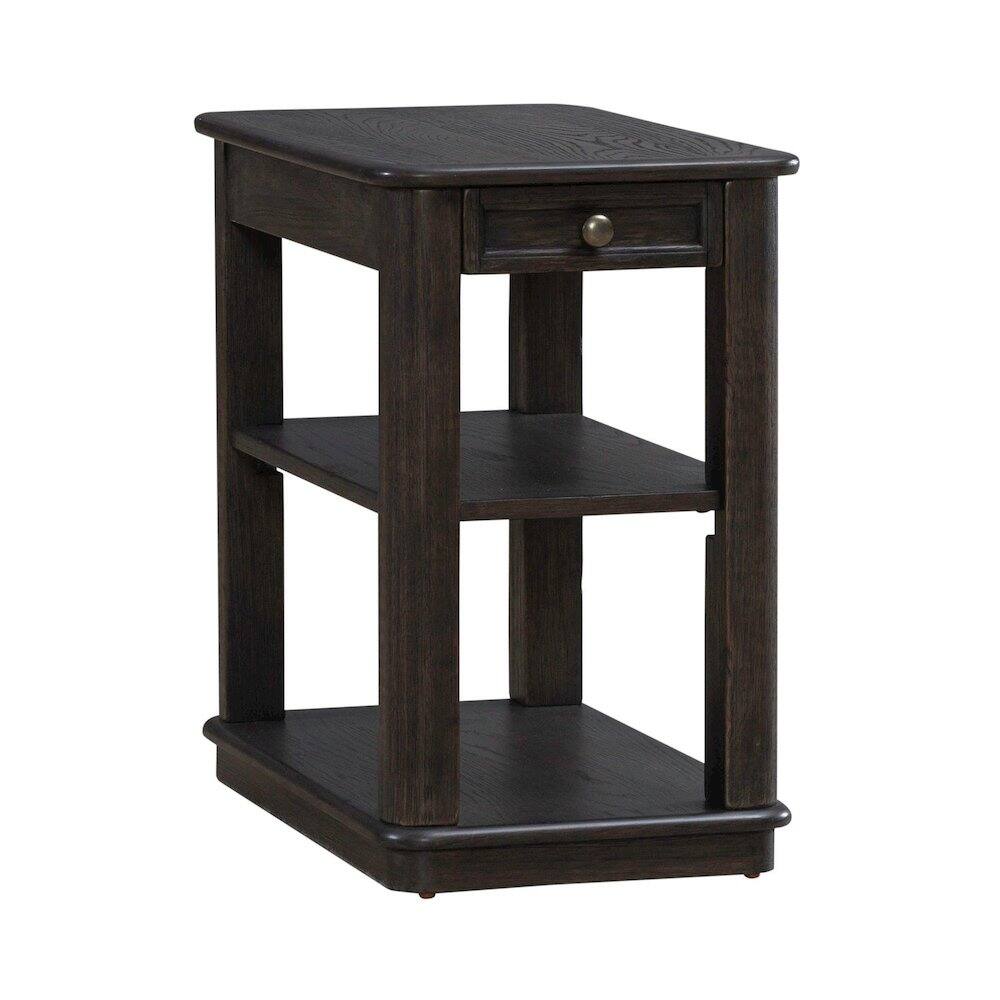 Front. Liberty Furniture Industries - Wallace Chair Side Table for Living Room - Aged Oak - Aged Oak.