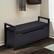 Alt View 12. Costway - Shoe Bench Storage Rack Cushion Seat Ottoman Bedroom Hallway Entryway Black - Black.