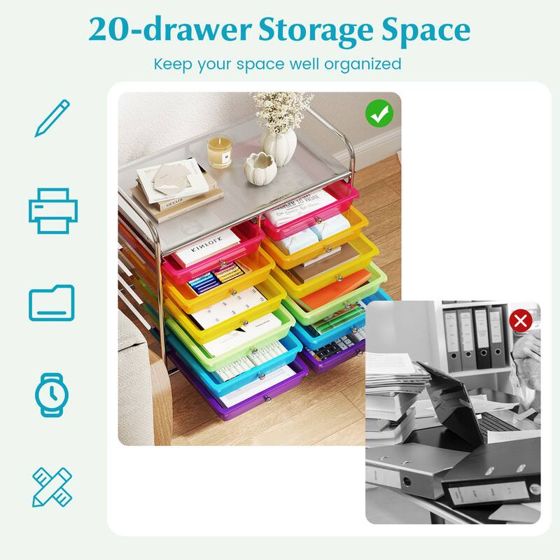 20-drawer Storage Space  
Keep your space well organized