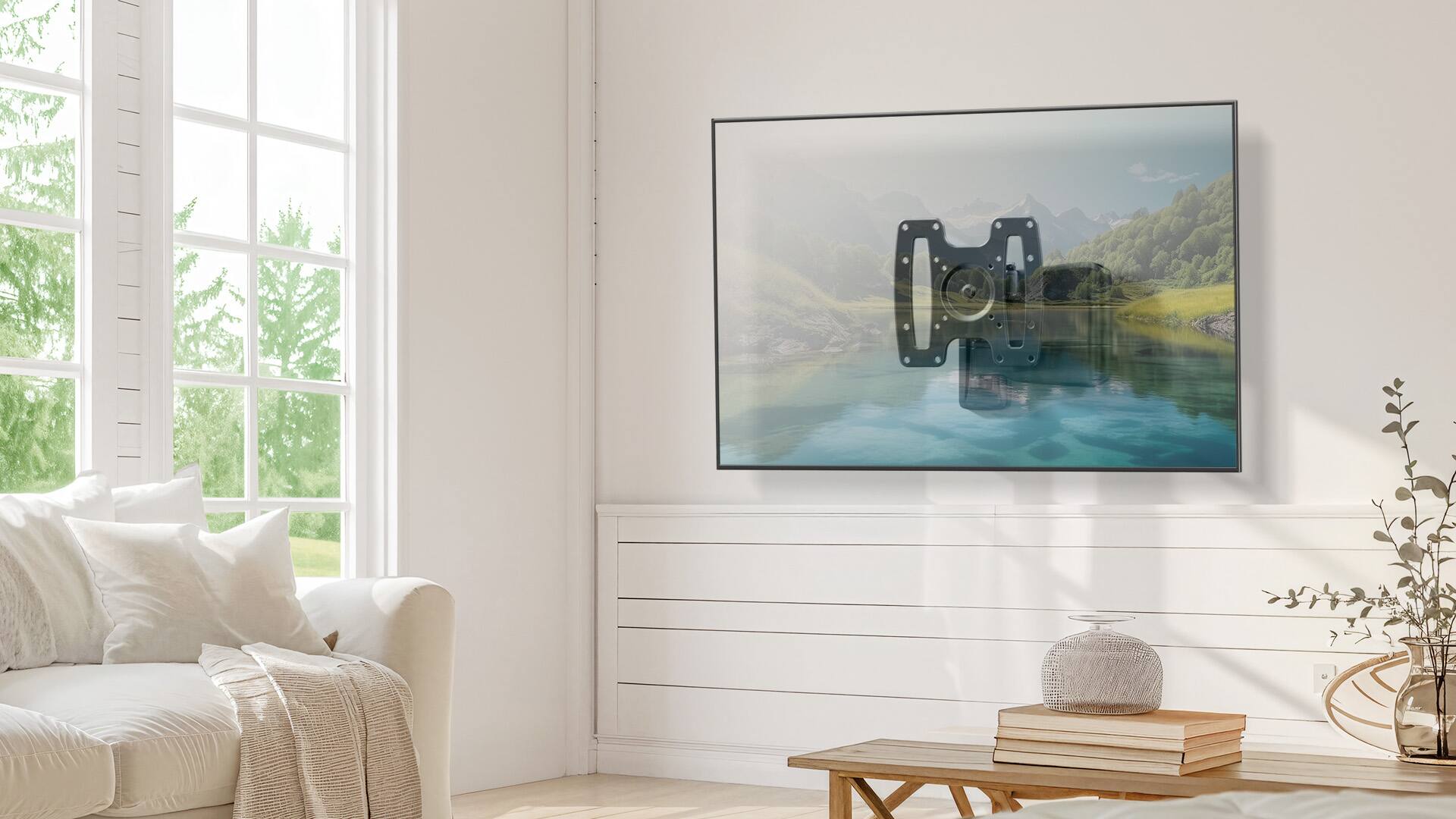 Alt View 9. ErgoAV - 19″-43″ Full Motion TV Mount - Black.