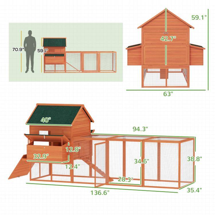 59.1"  
42.7"  
70.9"  
59.1"  
63"  
40"  
94.3"  
32.9"  
12.8" 12.4"  
34.6"  
38.8"  
28.3"  
136.6"  
35.4"