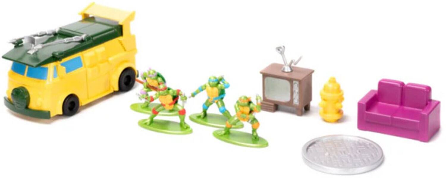 Alt View 2. Jada Toys - Jada Toys - Teenage Mutant Ninja Turtles Nano Scene W/ 4 Teenage Mutant Ninja Turtles Nano Figs   - Collectibles - Multicolor.