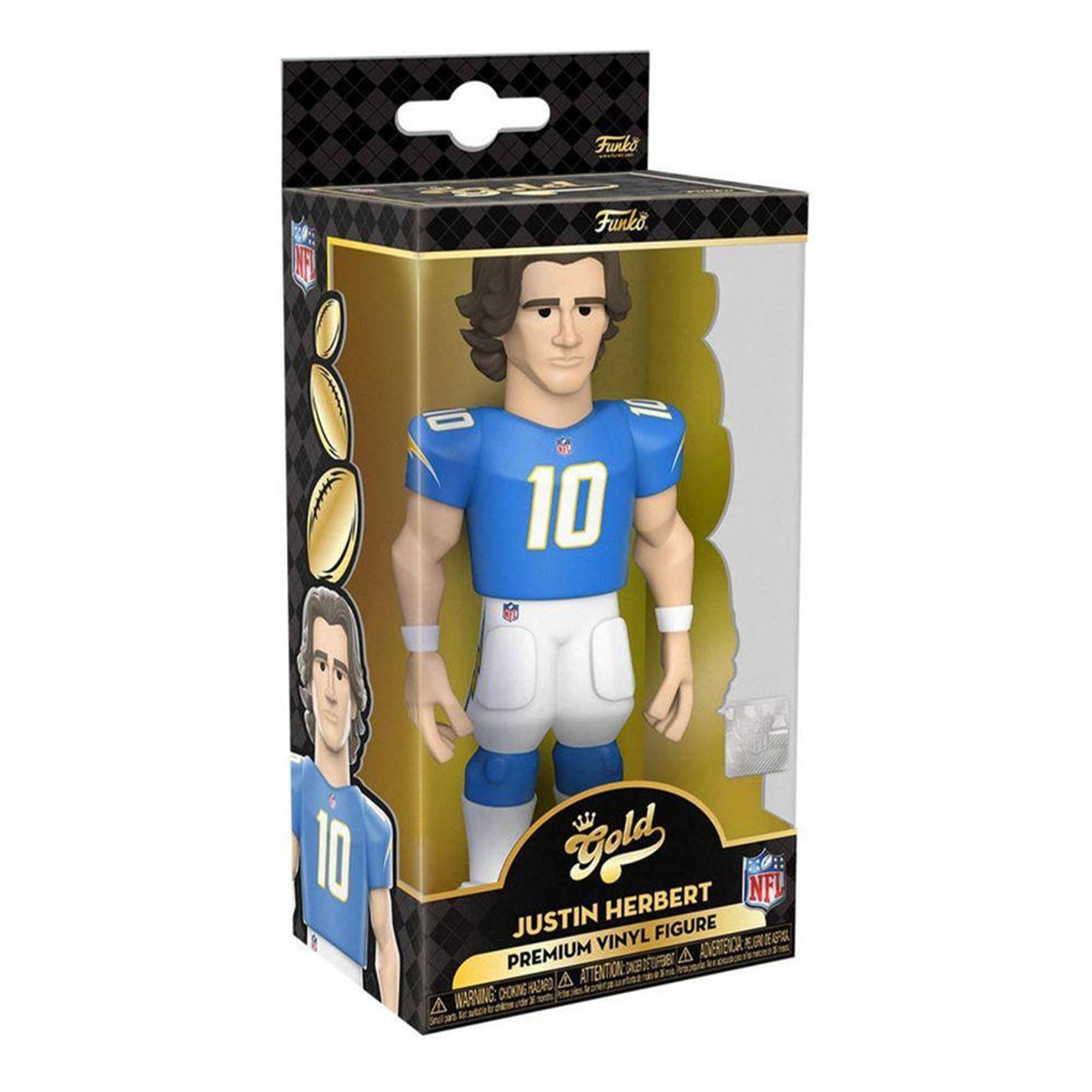 Funko  
Gold  
Justin Herbert  
Premium Vinyl Figure  
NFL  
10