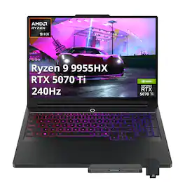 Lenovo - Legion Pro 7 16" Gaming Laptop,Ryzen 9 9955HX,32GB DDR5,2TB SSD+1TB Dock Set,GeForce RTX 5070 Ti,Win 11 - Black
