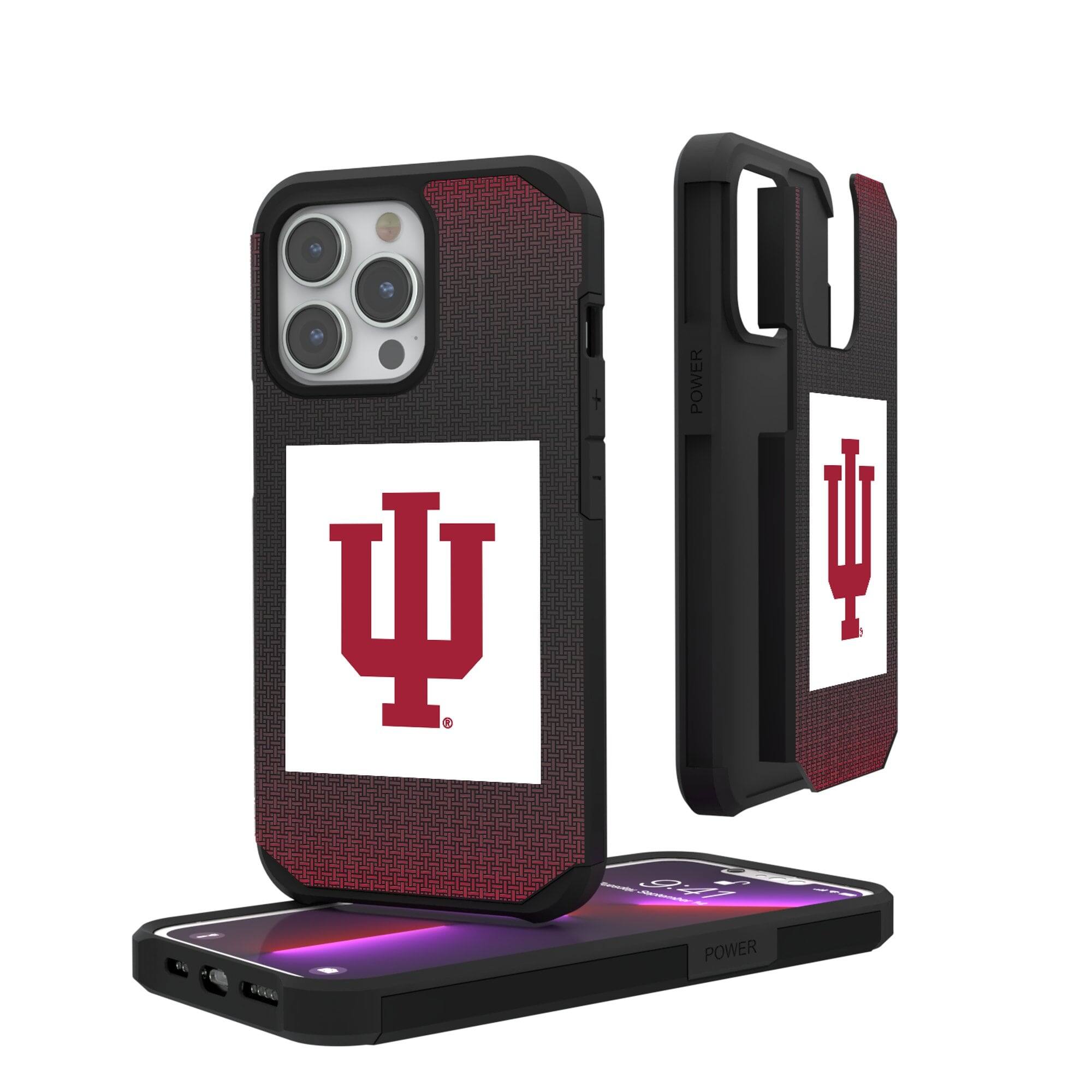 Keyscaper - NCAA - Indiana Hoosiers Linen Logo iPhone Rugged Case - 14 Plus - Black price history on PriceWatchPro