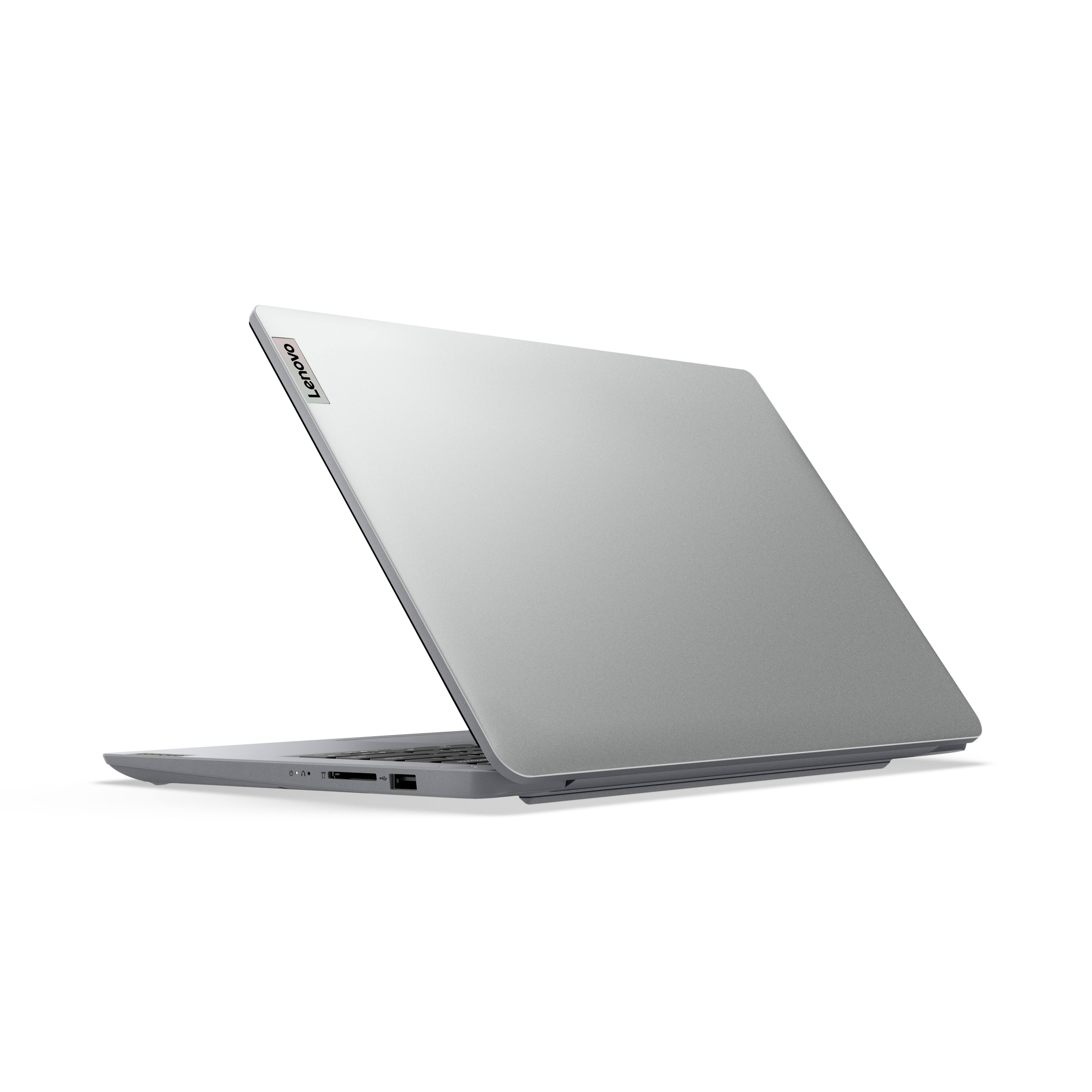 Alt View 3. Lenovo - Ideapad 1 14.0" HD Laptop - Celeron N4020 with 4GB Memory - 64GB eMMC - Cloud Grey.