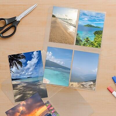 Alt View 3. Staples - Standard Weight Sheet Protector, 3.5" x 5", 10/Pack - Clear.