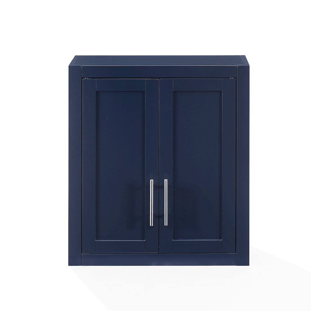 Alt View 2. Crosley Furniture - Savannah Wall Storage Cabinet - Navy.