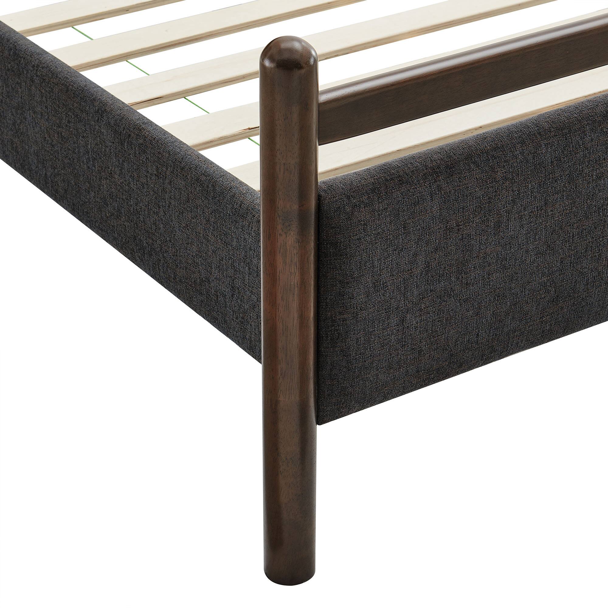 Alt View 6. Modway - Ginny Platform Bed Frame by Modway - Wenge Heathered Dark Gray.