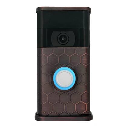 Front. Michael Healy - Honeycomb Video Doorbell Cover (Ring 2nd Gen) - Oiled Bronze.