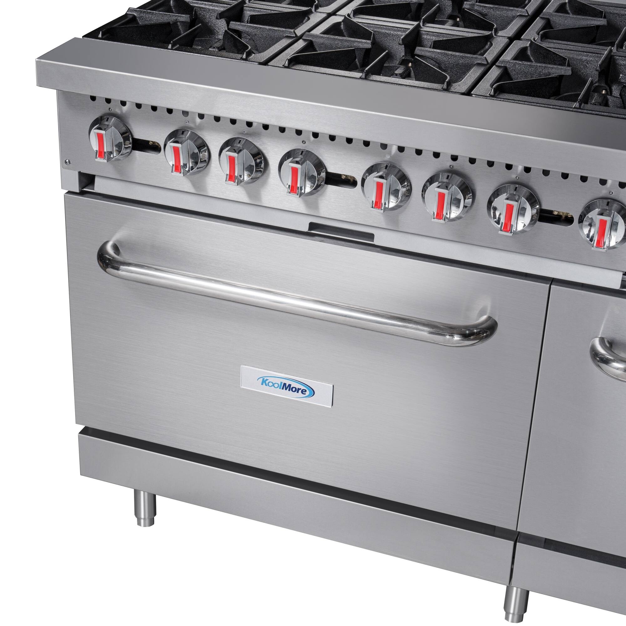 Alt View 1. Koolmore - 60 in. 6 Burner Commercial Natural Gas Range with 24 in. Griddle in Stainless-Steel (KM-CRG60-NG) - Stainless Steel.