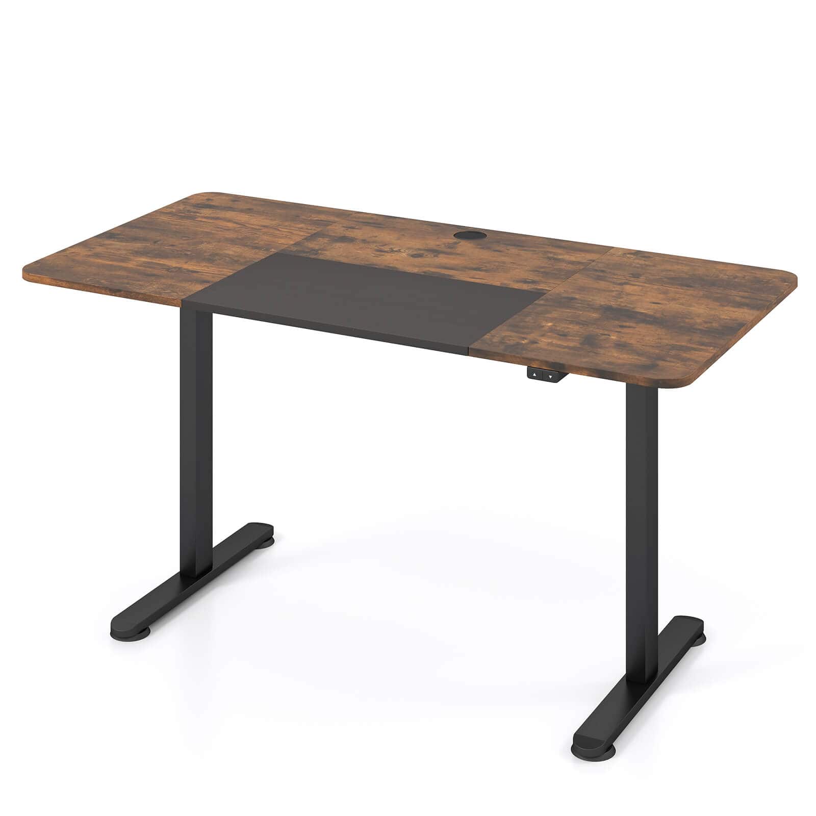 Alt View 19. Costway - Adjustable Standing Desk with Electronic Controls - 55" Wide - Rustic Brown and Black.