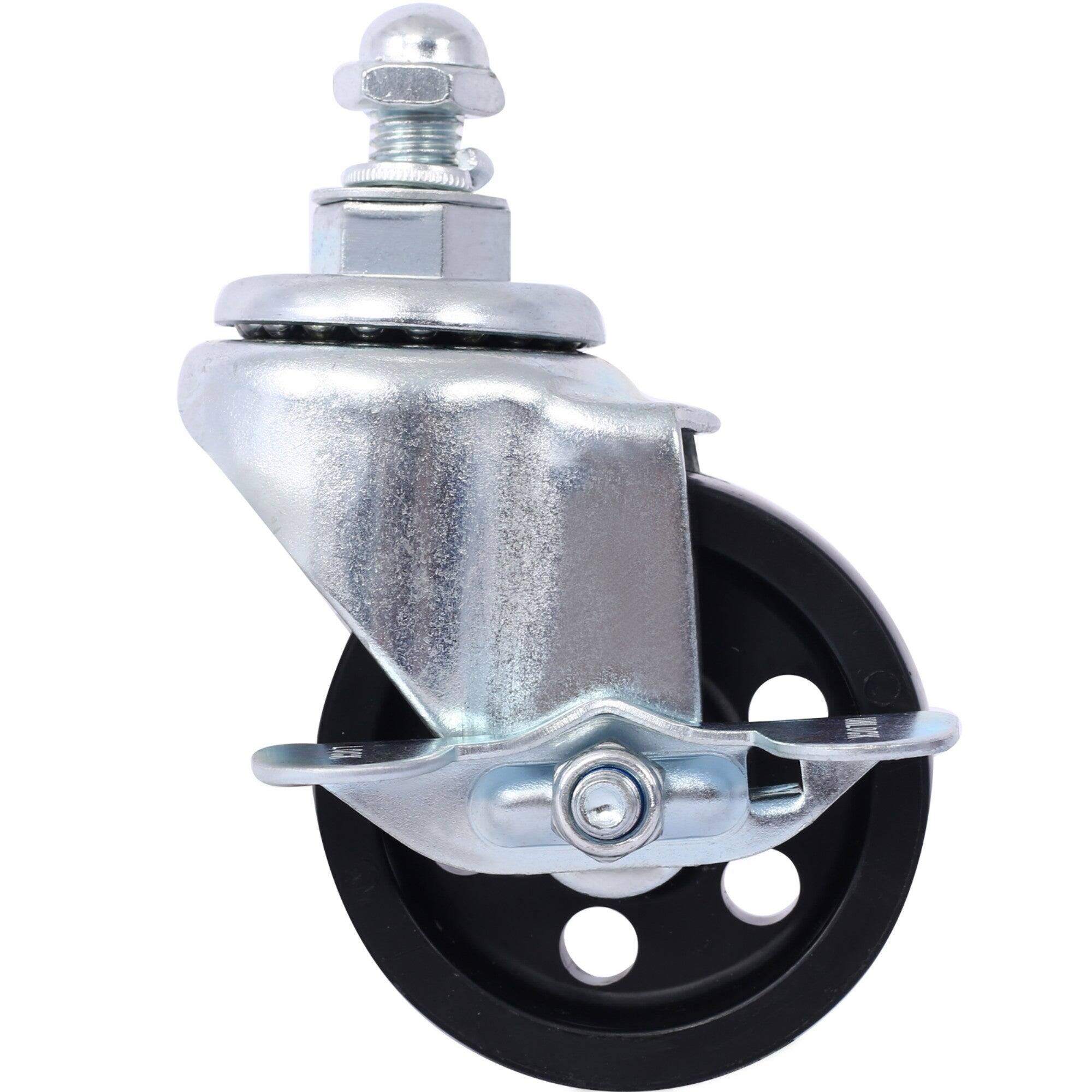 Alt View 3. Boyel Living - 4Pack 6000lb Capacity Heavy Duty Wheel Dolly Black with Brakes Anti Slip Tire Mover - Black.