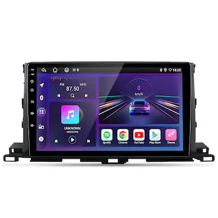 ANO 18:25 01
FM MHz 87.50
M 0 km/h
+ d-
UNKNOWN UNKNOWN
H M
Spotify Chrome YouTube Play Store Theme