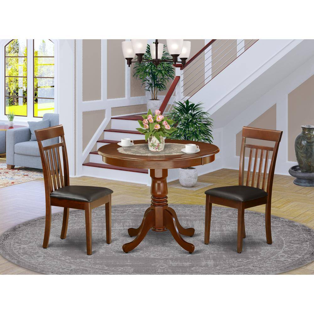 Left. East West Furniture - Dining Room Set Mahogany - Brown.